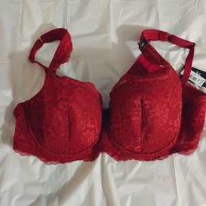 Torrid Red Lightly Lined Lace Balconette Bra